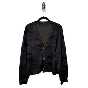 SOCIAL STANDARD BY SANCTUARY GREEN CAMO CARDIGAN SIZE XXL